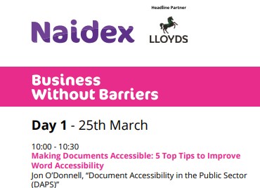 Naidex 2026 presentation banner